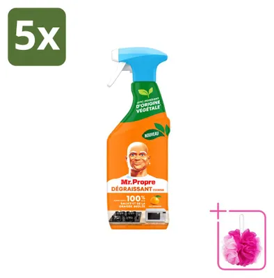 Produktbild von 5 x Mr. Proper Küchenentfetter Spray - Mandarine - 500 ml - Sparpackung - 5 Stücke