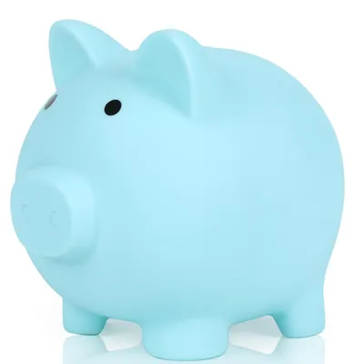 Produktbild von Sparschwein - Unzerbrechlich aus Kunststoff - Münzbank für Kinder - Blau
