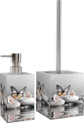 Produktbild von 2-teiliges Badezimmer Set Seifenspender und WC-Bürste – Vanesa