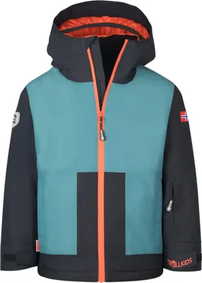 Produktbild von TROLLKIDS Rauland wasserdichte Kinder Skijacke mit Kapuze blau 128