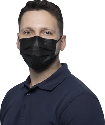 Produktbild von 500 Nitras Soft Protect Plus - schwarz - med. Mundschutz - Typ II R
