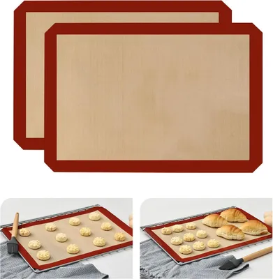 Obrázok produktu pre Silikónové podložky na pečenie 2 kusy 29,5x42 cm Nepriľnavé Bez BPA