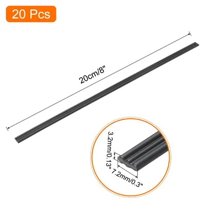 Produktbild von 20 Stš¹ck 200mm Kunststoff Schwei?st?be PP Schwei? Draht Kunststoff Schwei?en Schwei? Streifen fš¹r Plastik Schwei?ger?t Schwei?reparatur Schwarz
