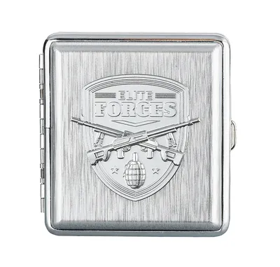 Produktbild von ZIGARETTENETUI "ARMY" für 20 Zigaretten aus Metall Zigarettenbox Zigarettendose Etui Case Box Dose Hardcase 93 (Silber-Forces)
