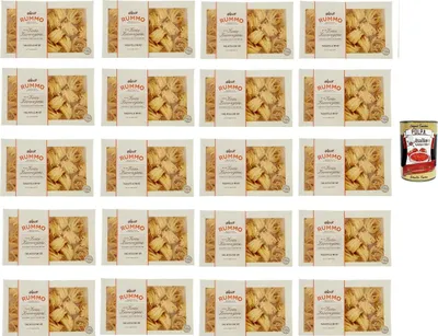 Produktbild von Rummo Tagliatelle N° 107, Pasta Lenta Lavorazione Teigwaren aus Hartweizengrieß Bronze-Zeichnung 20x 500g + Italian Gourmet polpa 400g