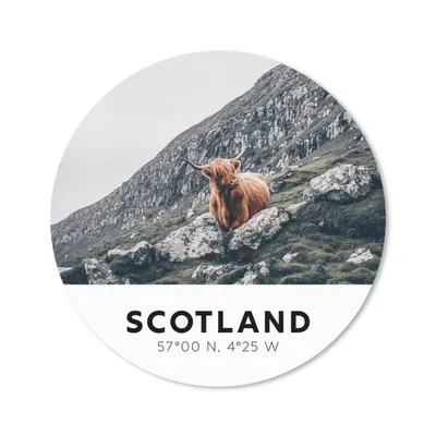 Produktbild von MuchoWow® Mauspad Mousepad Schottland - Highlander - Berge 40x40 cm - Mousepads - Maus Mat - Pad - Mausunterlage - Schreibtisch Accessoires