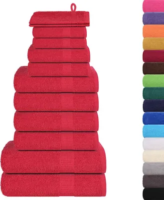Immagine prodotto di Set di asciugamani 12 pezzi FROGN Rosso 360 g/m²