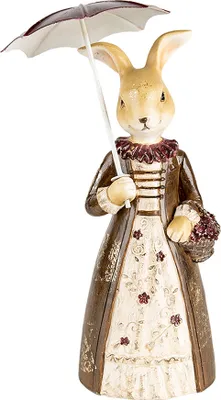 Immagine prodotto di Clayre & Eef figura decorativa coniglio 21 cm plastica marrone