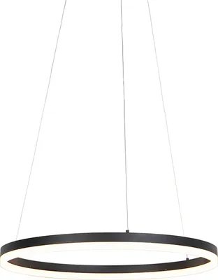 Produktbild von Design Ring Pendelleuchte Schwarz 60cm inkl LED und Dimmer Anello