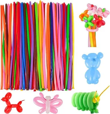 Immagine prodotto di Palloncini colorati, 100 pezzi – Palloncini lunghi 30 cm – Decorazione ideale per compleanni, Natale e matrimoni