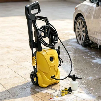 Produktbild von ZELURXX 220V Hochdruckreiniger 8850W mit 5m Hochdruckschlauch & 5m Netzkabel Schaumdüse 4 Düsen Schnellkupplung