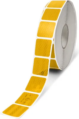 Produktbild von Reflektien gelb 1 Meter, Selbstklebend Reflektoren, Sicherheit im Dunkeln, Reflektor-Aufkleber, Sticker, Reflexsticker, hat Transferfolie