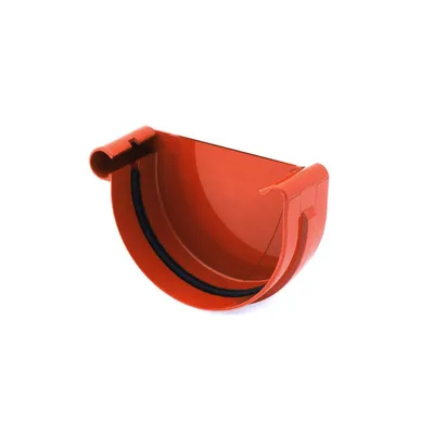 Zdjęcie produktu dla BRYZA Rynna czołowa LEWA plastikowa Ø 75 mm, ceglastoczerwona RAL 8004