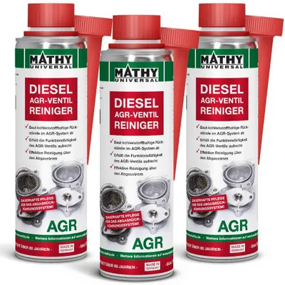 Produktbild von MATHY-AGR Abgasrückführventil-Reiniger 3 x 300 ml - Diesel-Additiv für AGR-Systeme