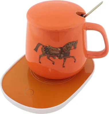 Image de APT DA27G Chauffe-tasses électrique 16 W + tasse orange