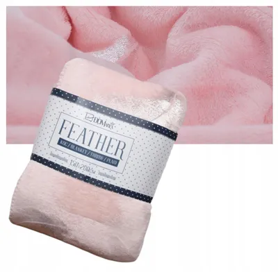 Produktbild von DOMAREX Warmer Kuscheldecke 150x200 cm Rosa Federdesign