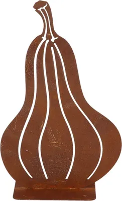 Produktbild von Esschert Design | Gartendeko Kürbis - 27 cm - Rostfarbe - Metall - Rustikale Gartendeko - Einzigartige Patina