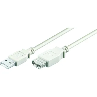 Produktbild von M-Cab USB 2.0 Kabel - A/A - St/Bu - grau - 3.00m, 3 m, USB A, USB A, USB 2.0, Männlich/Weiblich, Grau