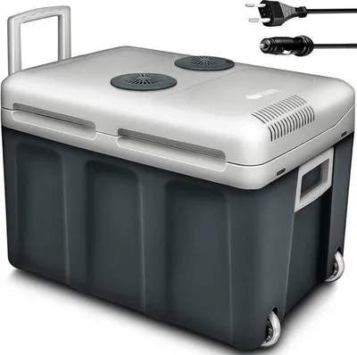 Produktbild von Elektrische Kühltasche für Auto und Camping - Kühltasche mit Thermo-elektrischem Kühlsystem - Portable Kühltasche aus hochwertigem Kunststoff