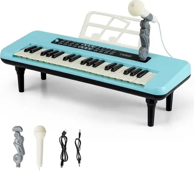Produktbild von Digitales Kinderpiano mit 37 Tasten, Mikrofon und Ständer