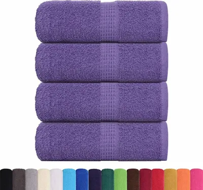 Obrázek produktu pro vidaXL Ručníky FROGN, 4 ks, fialové, 30 x 30 cm, 360 g/m²