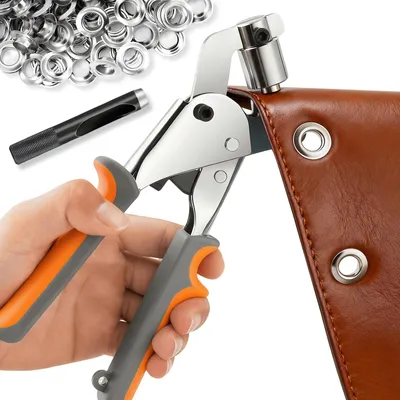 Ösenzange mit 200 Metallösen Ø10 mm – magnetische Ösenpresse