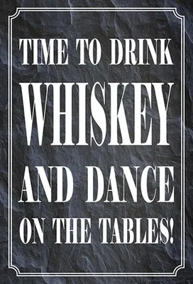 Produktbild von vianmo Holzschild 30x20 cm timedrink whiskey and dance Essen Trinken
