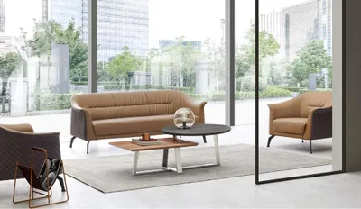 Produktbild von Kunstleder-Sessel in Schwarz modern eleganter Sitzkomfort
