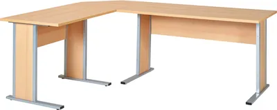 Produktbild von Eckschreibtisch Set TYP4000 Buche hell Nachbildung, 3-teilig