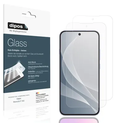 Immagine prodotto di 2x Pellicola Protettiva per Oppo Reno16 F 5G Protezione opaco Vetro Flessibile 9H dipos