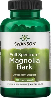 Zdjęcie produktu dla Kora magnolii 400 mg 60 kapsułek Swanson Health Products