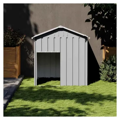 Produktbild von Stahl Hundehütte Hellgrau 117x103x123 cm - Sicher und komfortabel für Hunde