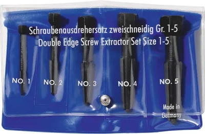 Immagine prodotto di Rennsteig Schraubenausdrehersatz 5  Teilig, für Rechts- Linksgewinde