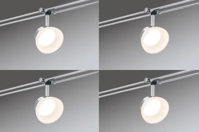 Produktbild von 4x Paulmann Rail Systems Spot IceLED I 4W Chrom matt 230V/12V DC