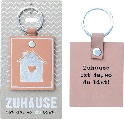 Produktbild von Schlüsselanhänger - Zuhause - silber/braun