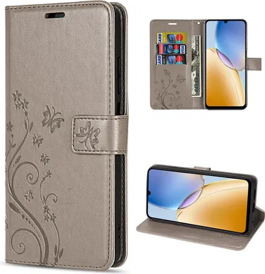 Produktbild von Hülle für ZTE Blade A56 Handy Tasche Handyhülle Hülle Schutzhülle Klapphülle in Grau