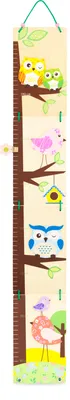 Produktbild von Kinder Wachstum Messlatte Leiste aus Holz 80 bis 150 cm EULE
