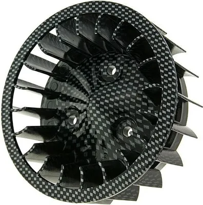 Image de Ventilateur en fibre de carbone imitation carbone, compatible avec les modèles Malaguti F12 Phantom 50 AC