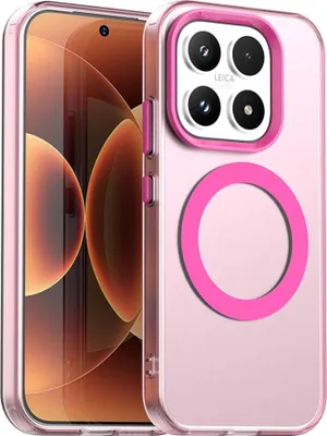 Image de Pour Xiaomi 17 Candy Design Magsafe Hybrid TPU Housse de protection en plastique rose