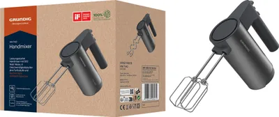 Produktbild von Grundig Delisia Novus HM 7140, Handmixer, Schwarz, Schlagen, Kneten, Mixen, Edelstahl, Edelstahl, 500 W