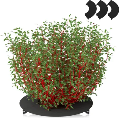 Zdjęcie produktu dla UISEBRT, okrągła obrzeża trawnikowa, czarna, ocynkowana, średnica zewnętrzna 60 cm. Stabilna i łatwa w utrzymaniu, idealna do obramowania rabat i pielęgnacji ogrodu