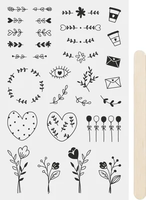Produktbild von HEYDA Rubbelsticker Ornamente schwarz