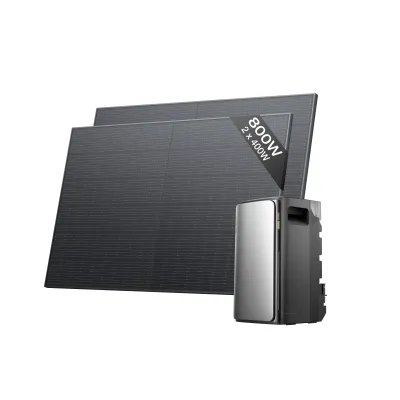 Produktbild von EcoFlow STREAM Ultra 1,92 kWh Balkonkraftwerk mit Batteriespeicher, 2 × 400 W Starres Solarpanels, 2 800 W Solareingang (4 MPPT)