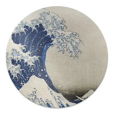 Produktbild von Rundmatte - Stuhlunterlage Bürostuhlunterlage - Rund Ø 100 cm - Bodenmatte - Fußmatte - Japanische kunst