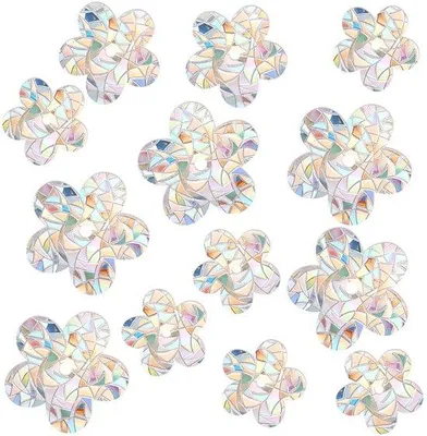 Produktbild von 39 Stück Regenbogen Fensterfolie PVC Vogelschutz Anti-Kollision Aufkleber Rund