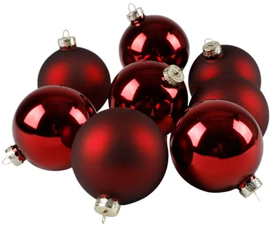 Image de Boules d'arbre de Noël, set de 12 boules rouges, décoration d'arbre de Noël, 3 cm, décoration de Noël