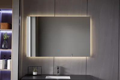 Immagine prodotto di Specchio da bagno - Luce bianca calda - Antiappannamento, 30 W, 100 x 60 cm