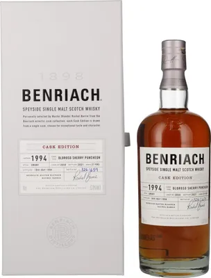 Produktbild von Benriach 27 Years Old Smoky CASK EDITION Oloroso Sherry Vintage 1994 53% Vol. 0,7l in Geschenkbox