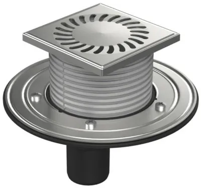 Productafbeelding van Chud?j bodemafvoer, type D50, met roestvrijstalen flens, frame SUN 384 N B