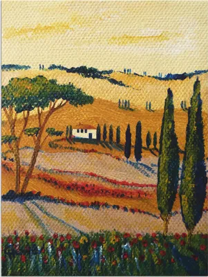Produktbild von ARTland Wandbild Alu für Innen & Outdoor Mein Traum von der Toskana Größe: 30x40 cm